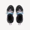 Zapatillas deportivas de trail para mujer con cordones en negro/rosa/azul/beige