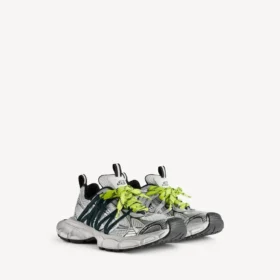 Zapatillas entrelazadas para hombre talla 3XL en gris/amarillo neón