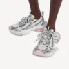 Zapatillas Gel Clearsole para mujer, talla 3XL, en blanco/rosa/negro