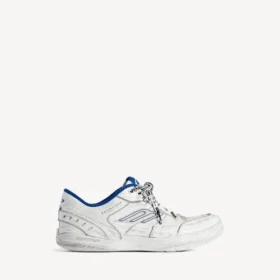 Zapatillas «Hamptons» para hombre con efecto desgastado en blanco/azul oscuro/gris