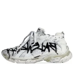 Zapatillas Runner Graffiti «Malla y nailon en blanco y negro» 677403W3RBQ9010
