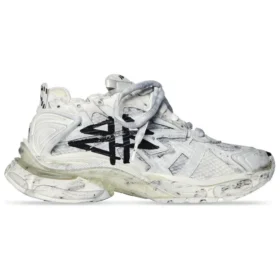 Zapatillas Runner Graffiti «Malla y nailon en blanco y negro» 677403W3RBQ9010