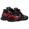 Zapatillas Runner Graffiti «Malla y nailon en negro y rojo» 677403W3RBQ1060