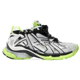 Zapatillas Runner «Malla y nailon en blanco, negro y amarillo neón» 677403W3RBP1093
