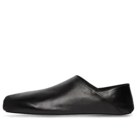 Zapatillas sin cordones de piel de becerro suave con puntera cuadrada «Negro» 702072WBDH11000
