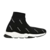 Zapatillas Speed 1.0 «Logotipo blanco, monograma y tejido de punto negro» 597425W2DBF1015