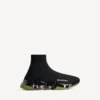 Zapatillas Speed 2.0 para hombre, de punto reciclado y suela transparente, en negro/caqui Zapatillas Speed 2.0 para hombre, de punto reciclado y suela transparente, en negro/caqui