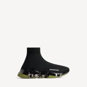 Zapatillas Speed 2.0 para hombre, de punto reciclado y suela transparente, en negro/caqui