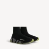 Zapatillas Speed 2.0 para hombre, de punto reciclado y suela transparente, en negro/caqui Zapatillas Speed 2.0 para hombre, de punto reciclado y suela transparente, en negro/caqui