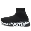 Zapatillas Speed Graffiti «Negro de punto con suela blanca con grafitis» 605942W2DB71006