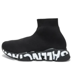Zapatillas Speed Graffiti «Negro de punto con suela blanca con grafitis» 605942W2DB71006