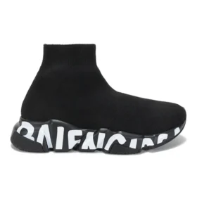 Zapatillas Speed Graffiti «Negro de punto con suela blanca con grafitis» 605942W2DB71006