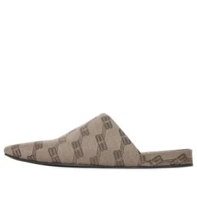Zapatillas tipo Mules «BB Monogram Brown» 636605W2I103020