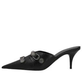 Zapatillas tipo Mules Cagole de 80 mm «Negro» 714253WAD4E1081