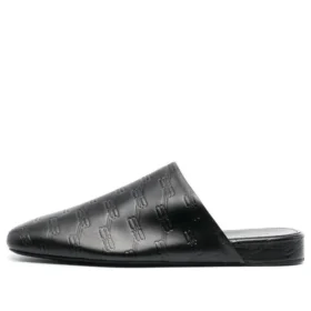 Zapatillas tipo Mules de cuero «Black» 743926WB7221000