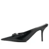 Zapatillas tipo Mules de cuero Knife BB «Negro» 694722WBBI21000