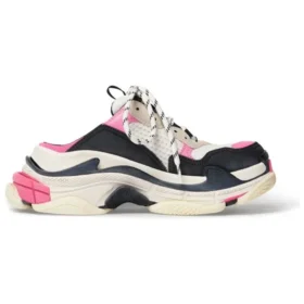 Zapatillas tipo Mules Triple S «Blanco, rosa y negro, doble espuma y malla» 755686W3SM15671