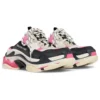 Zapatillas tipo Mules Triple S «Blanco, rosa y negro, doble espuma y malla» 755686W3SM15671
