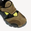 Zapatillas tipo sandalia de senderismo para hombre en gris topo/negro/amarillo neón Zapatillas tipo sandalia de senderismo para hombre en gris topo/negro/amarillo neón