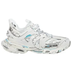Zapatillas Track 1.0 «Malla blanca y azul con grafitis de nailon» 542436W3SRA9014