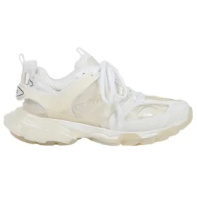 Zapatillas Track de malla de nailon con suela transparente, bajas, blancas 647742W3BM19000
