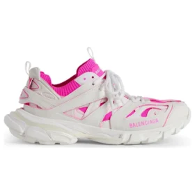 Zapatillas Track Sock «Blanco y rosa neón, punto y nailon» 736328W3SKC9055