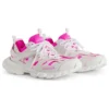Zapatillas Track Sock «Blanco y rosa neón, punto y nailon» 736328W3SKC9055