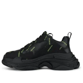 Zapatillas Triple S «Allover Logo – Negro y amarillo fluorescente» 536737W2FA11070