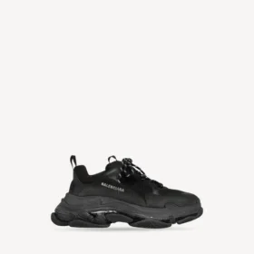 Zapatillas Triple S de suela transparente para hombre en color negro