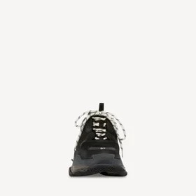 Zapatillas Triple S de suela transparente para mujer en negro