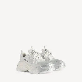 Zapatillas Triple S Glitter Spray para mujer en blanco/plata