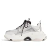Zapatillas Triple S «Negro, blanco y plateado, doble espuma y malla» 536737W2FWM8191