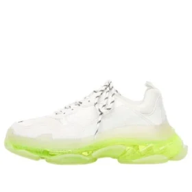 Zapatillas Triple S «Suela transparente – Blanco y amarillo fluorescente» 544351W2FR19073