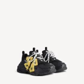 Zapatillas Triple S Tape Type para hombre en negro/amarillo