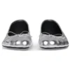 Zapatos de bailarina anatómicos «Piel de oveja suave plateada brillante» 714260WBFA18001