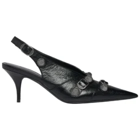 Zapatos de tacón Cagole con talón abierto de 70 mm «Negro» 714251WAD4E1081