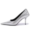 Zapatos de tacón con corte cuadrado y relieve «Silver» 572879WBB208100
