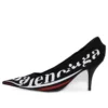 Zapatos de tacón con logotipo de campaña «Negro» 495777W06001091