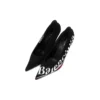 Zapatos de tacón con logotipo de campaña «Negro» 495777W06001091