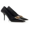 Zapatos de tacón de piel con efecto Crocs «Black» de Square Knife BB 734238WBE711000