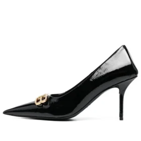 Zapatos de tacón Square Knife BB de 80 mm «Piel de cordero negra brillante» 694712WBD821080