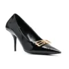 Zapatos de tacón Square Knife BB de 80 mm «Piel de cordero negra brillante» 694712WBD821080