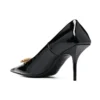 Zapatos de tacón Square Knife BB de 80 mm «Piel de cordero negra brillante» 694712WBD821080