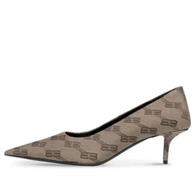 Zapatos de tacón «Tan» con BB Monogram y suela cuadrada de 60 mm 707353W2I103020