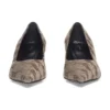 Zapatos de tacón «Tan» con BB Monogram y suela cuadrada de 60 mm 707353W2I103020