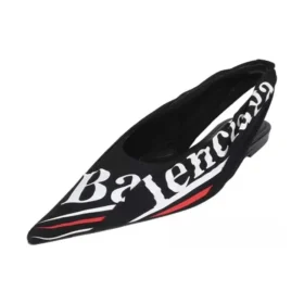 Zapatos planos informales con logo «Knife Slingback» «Negro» 500619W06001091